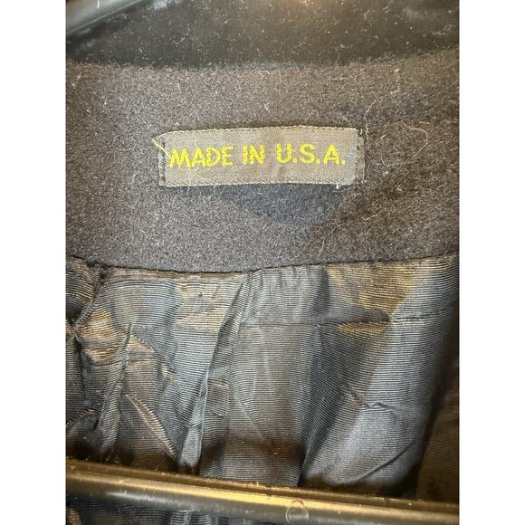 Vintage 80s Ethel Pear for One Up 100% pure wool Double breated long coat Size 6 - Picture 2 of 6